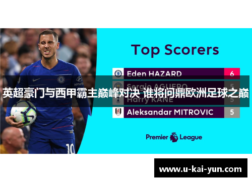 英超豪门与西甲霸主巅峰对决 谁将问鼎欧洲足球之巅